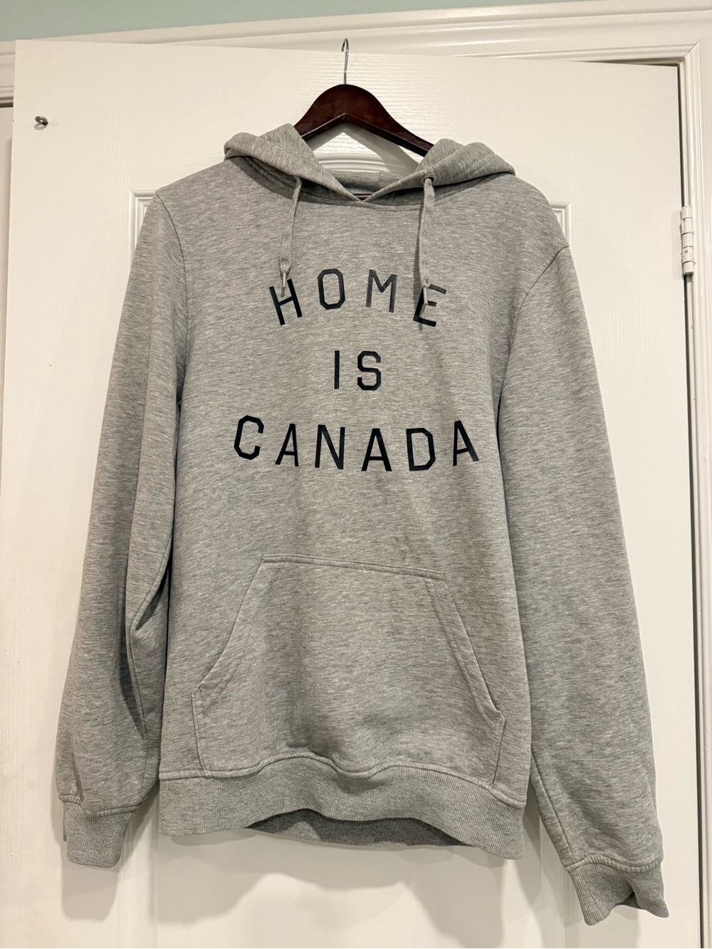 Gray "Home Is Canada" Pullover Hoodie